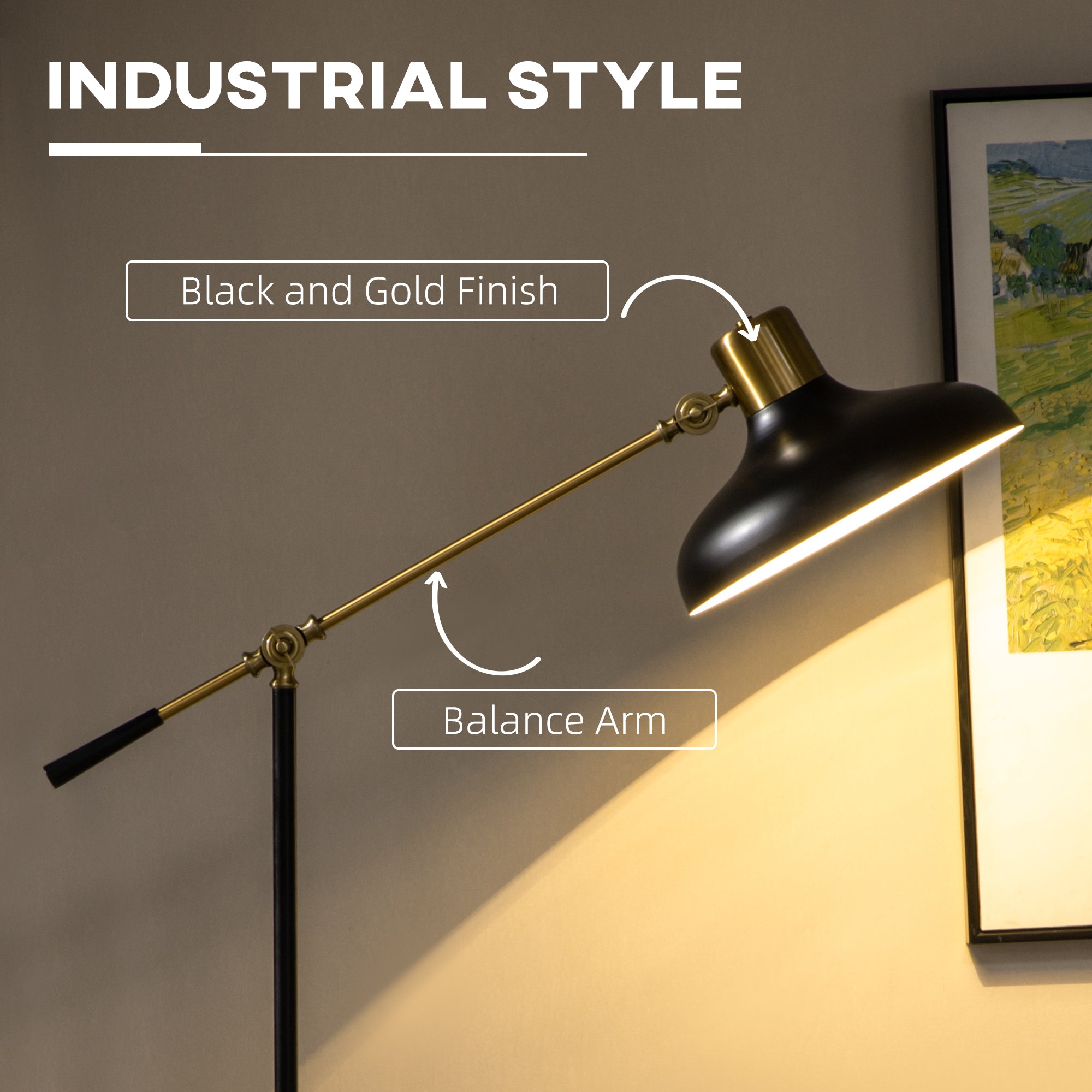 The Sterling Pivot | Industrial Floor Lamp